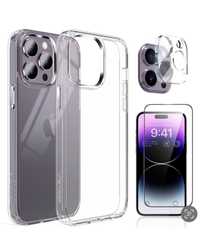 3 in 1 Husa Clear  + Folie Sticla +Folie Camera Iphone 13 MINI/PRO/MAX