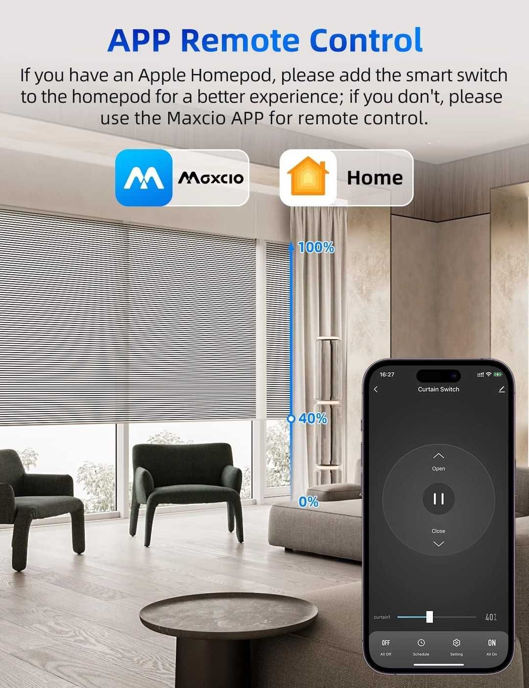 Comutator de jaluzele inteligente Maxcio  WiFi