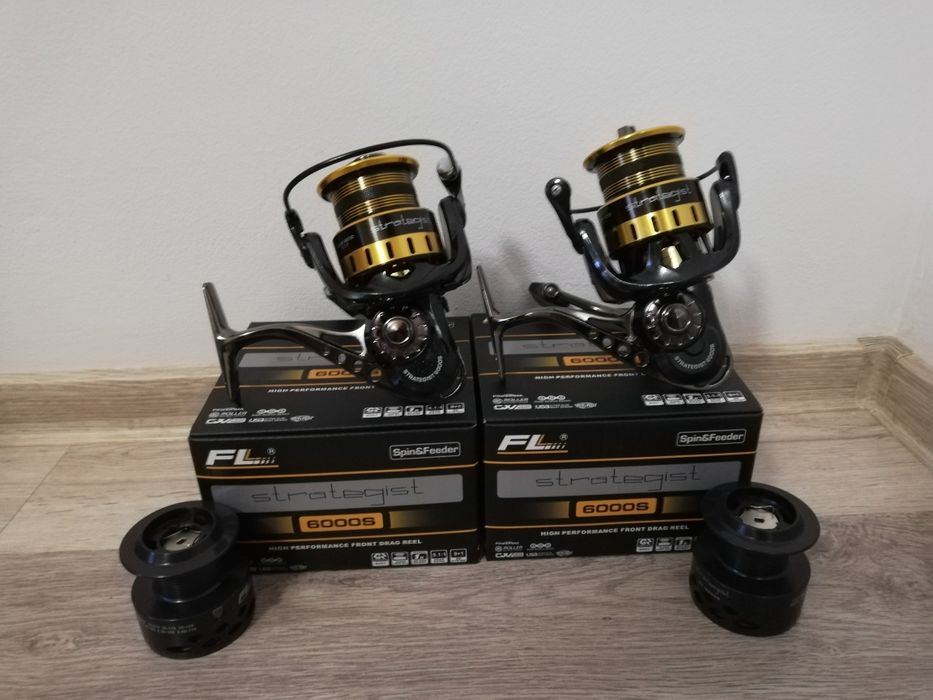Set 2 Mulinete FL Strategist Feeder 6000 9+1 Rulmenti