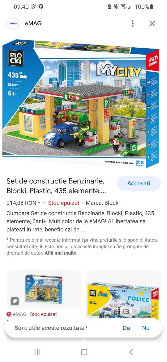 Set de constructie,benzinarie