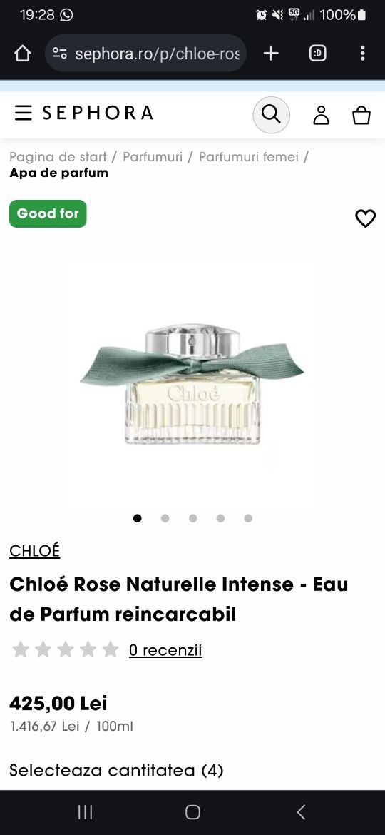 Parfum CHloe Rose Naturelle Intense