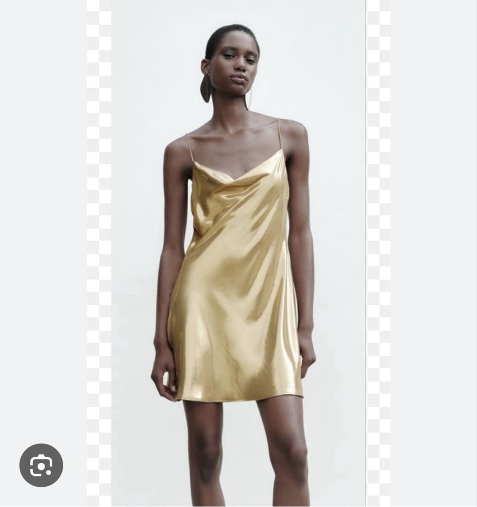Златиста рокля Zara