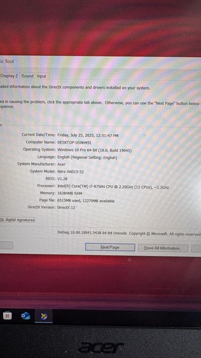 Laptop Gaming Acer Nitro 5 AN515-52-70PL
