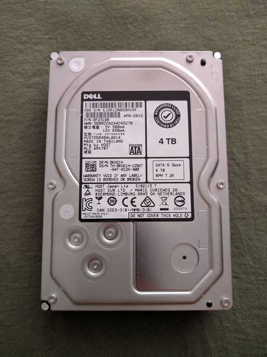 Hard disk nou 4TB pc server model HUS726040ALA610 7200rpm sata 128MB