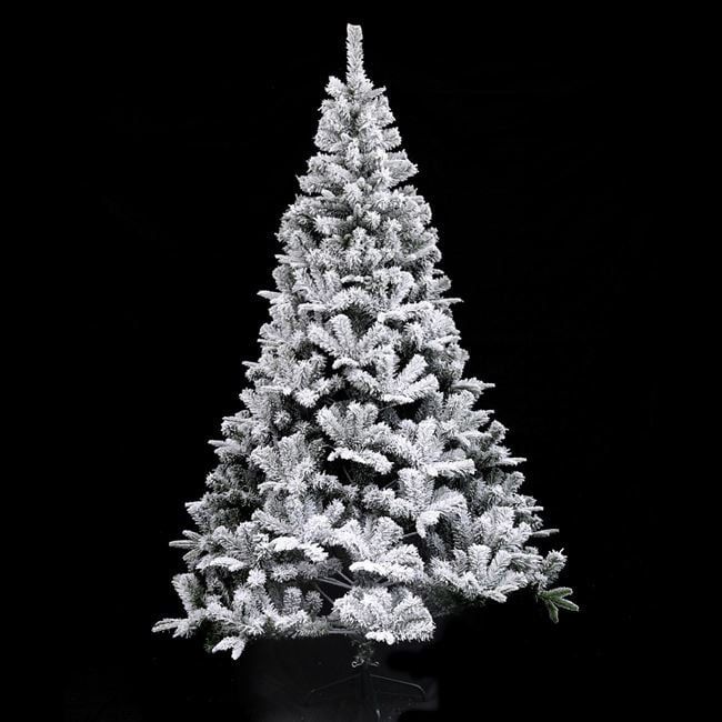 Коледна елха, в зелен цвят, със заснежена корона, с 1049 клона- 210cm