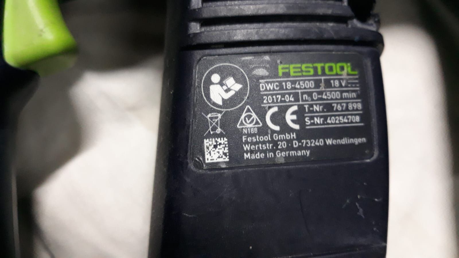 Festool  18 V filetanta  rigips  pendular