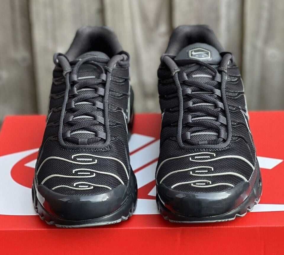 ПРОМО! Nike TN Air Max Plus Multi Swoosh Black / Grey