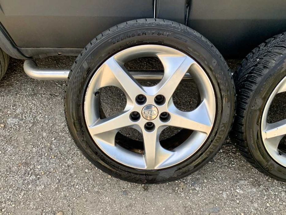 Алуминиеви джанти 17цола 5x114.3+ГУМИ 225/45/17 за Kia,Hyundai,Mazda
