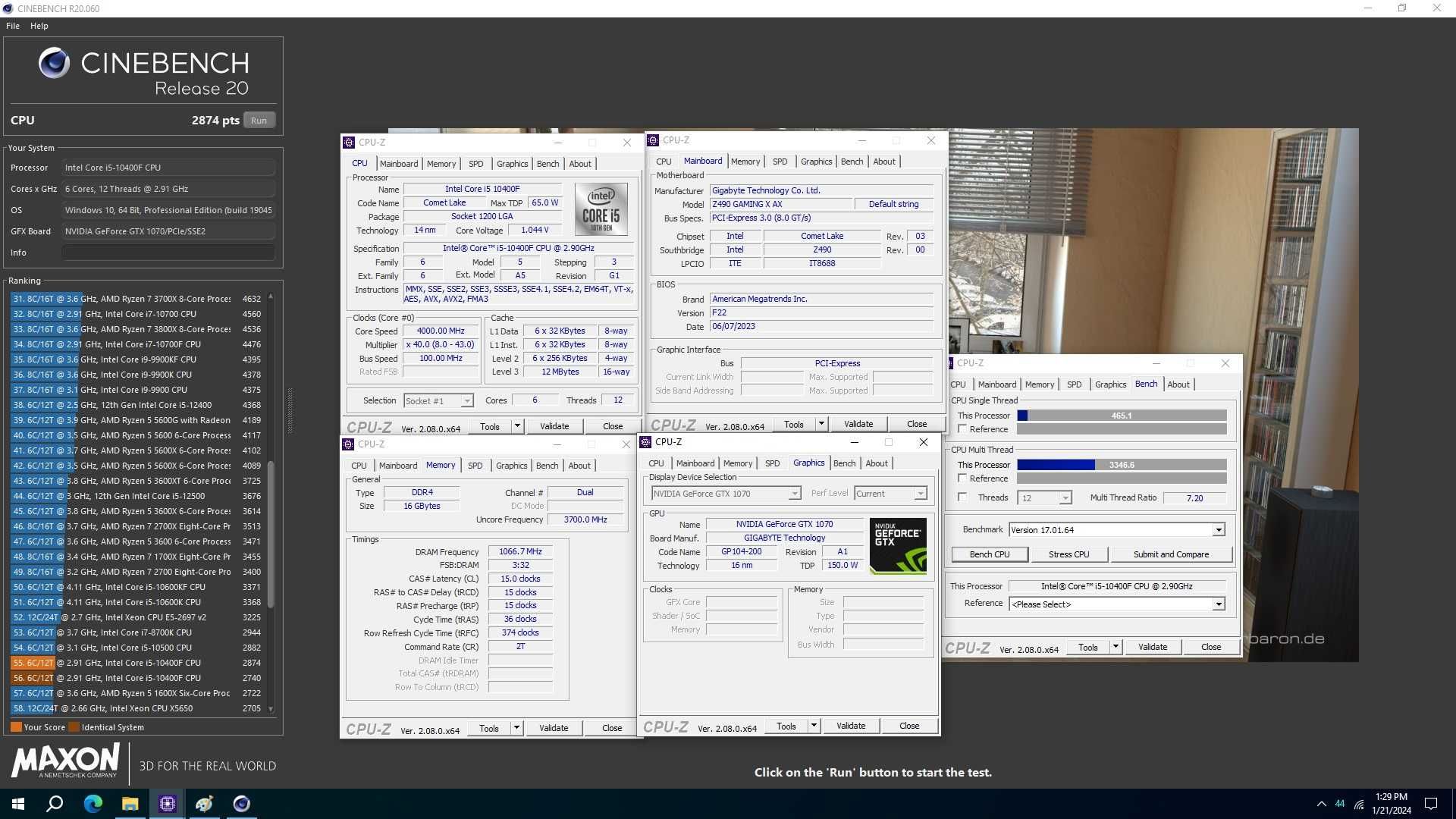 процесор intel core i5-10400F , LGA1200 6-ядрен, 12-треда