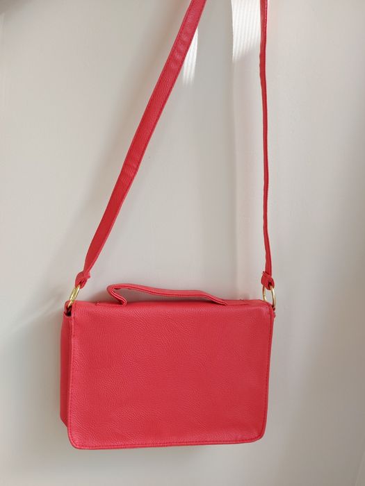 Малка чанта с дълга дръжка - корал