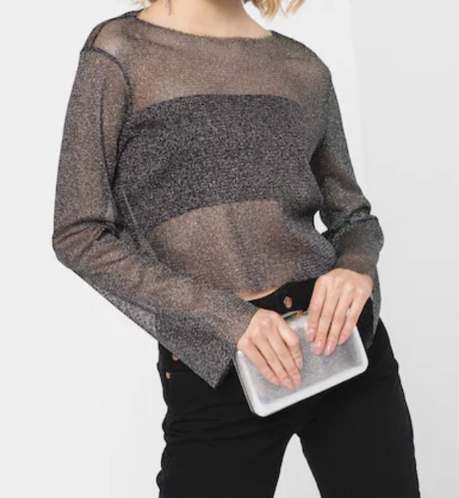 Bluza din plasa transparent H&m