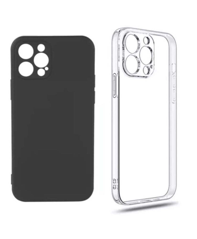 Husa Thin Case Slim 0,2mm Neagra Transparenta Iphone 14/15 PRO MAX