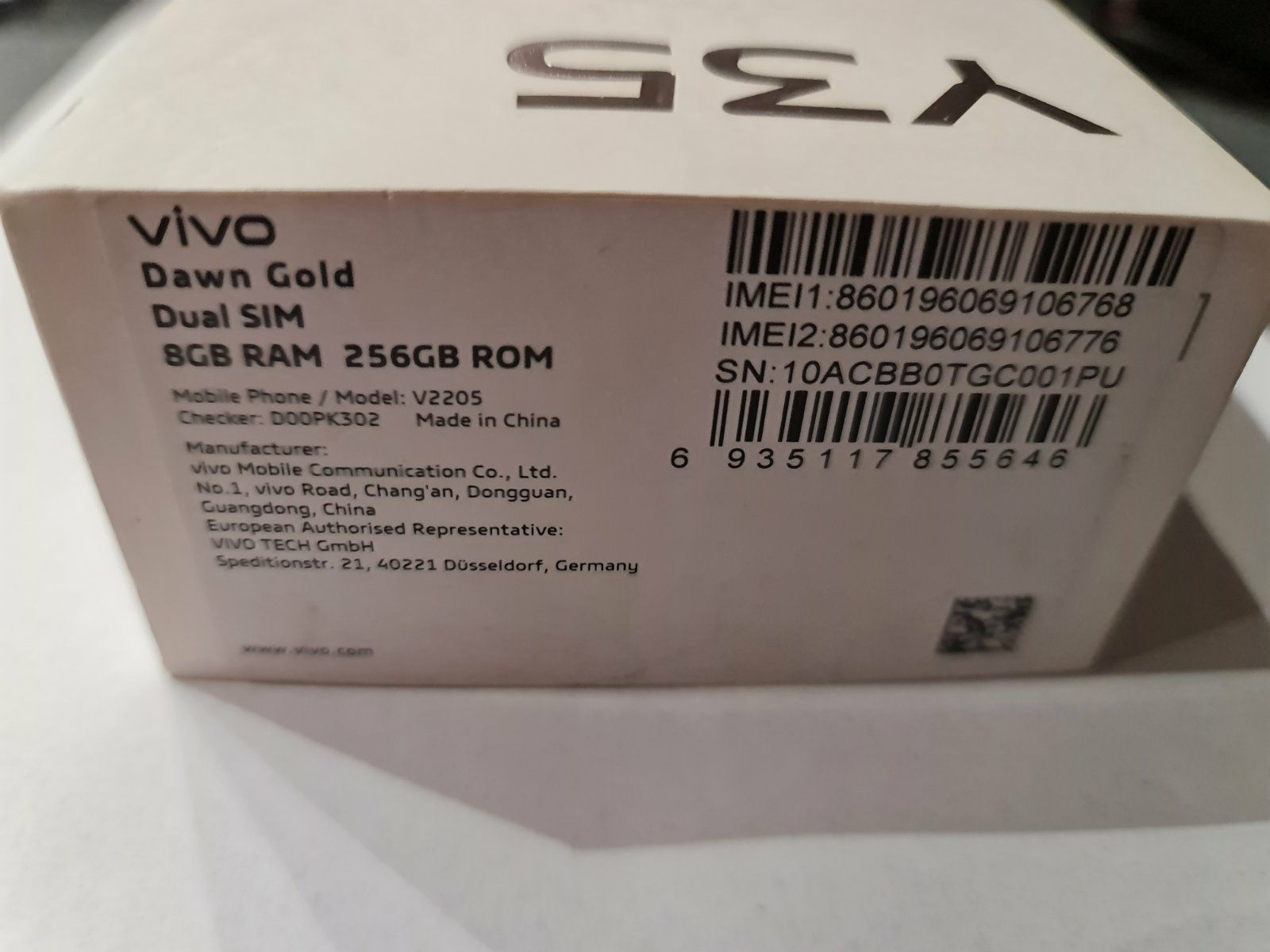 Vivo  Y35 8GB RAM 256GB ROM