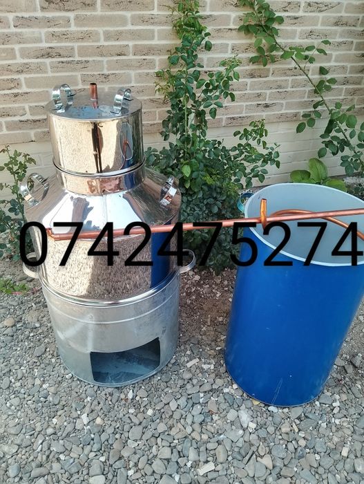 Cazan din Inox,pt Tuica.Capacitate 60-120litri+Accesorii.Nou