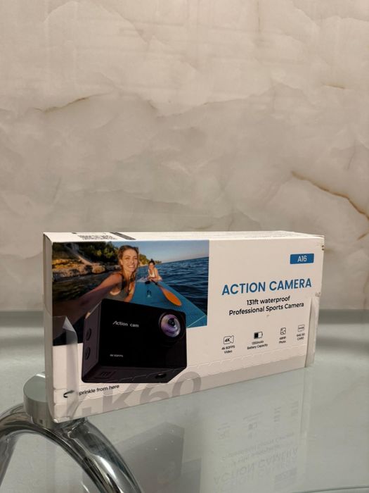 4K60FPS Action Camera Touchscreen, 40M Waterproof A16 NOU SIGILAT