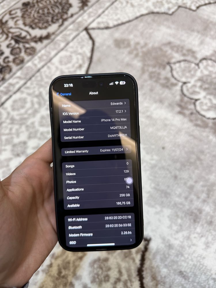 Идеал iphone 14 pro max 256 LLA