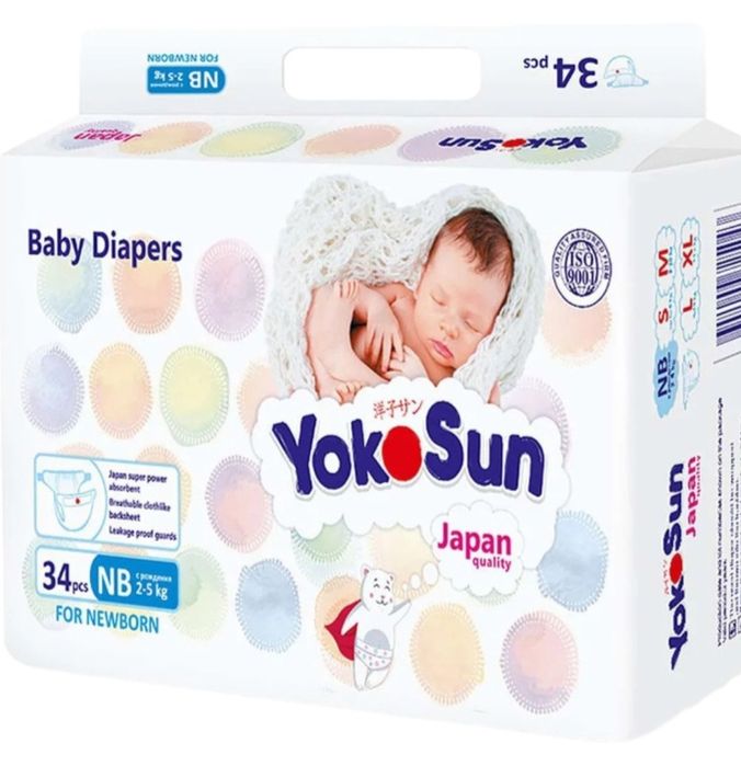 Подгузники, трусики Yokosun. Детские подгузники. Детсеие трусики.