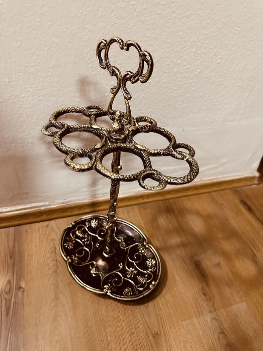 Антикварна стойка за чадъри – алуминий с бронзово покритие, 60 см