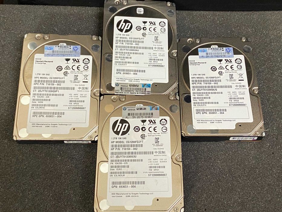 4x HP 1.2TB 10K SAS 2.5" 6Gb/s Enterprise HDD хард диск