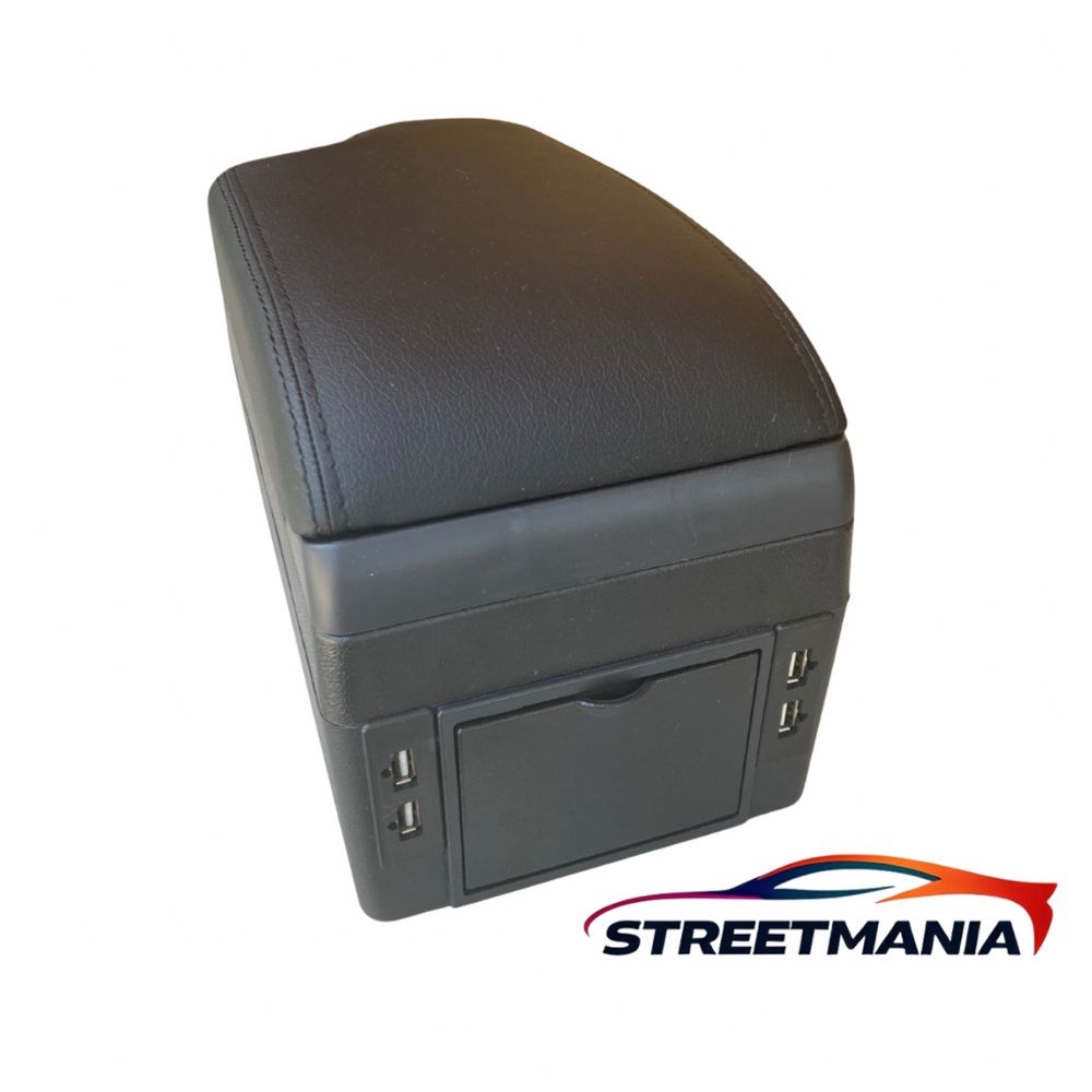 Автомобилен подлакътник с 6 USB порта, поставка за чаша