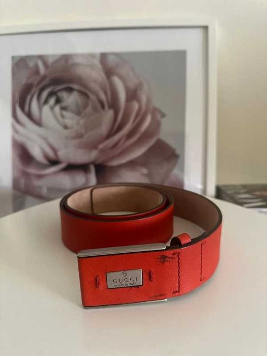 Curea unisex GUCCI Orange Silver Leather