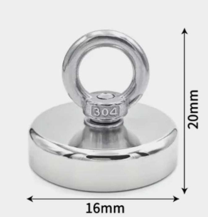 Magnit. Super kuchli neodimiy baliq ovlash ucun N52 16-90 mm (45 kg)
