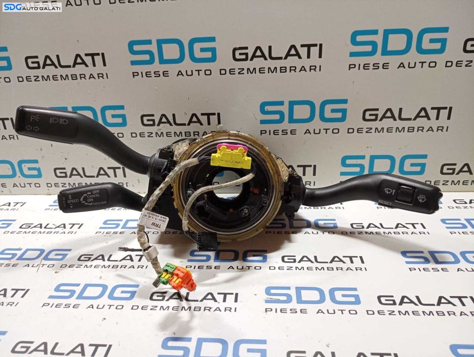 Ansamblu Maneta Manete Bloc Lumini Semnalizare Stergatoare Tempomat Pilot Automat Audi A6 C6 2005 - 2008 Cod 4E0953521 4E0910549 4E0953503B 4E0907129J [M4840]