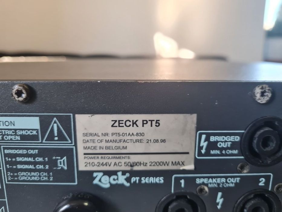Zeck PT5 stereo power amplifier