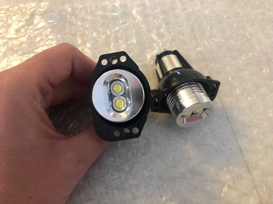 Set Bec Angel Eyes Led Marker Alb BMW E39/E60/E65/E53/E90 Canbus 20W