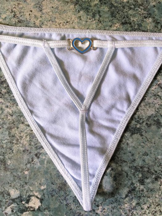 Chiloti tanga vis super mini snur incitanti fete/femei bleu pal S(noi)