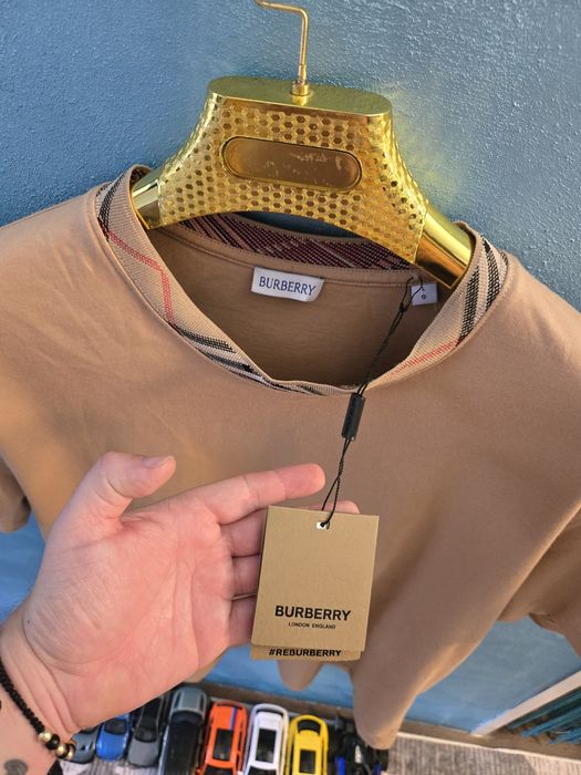 Tricou Burberry clasic crem Premium