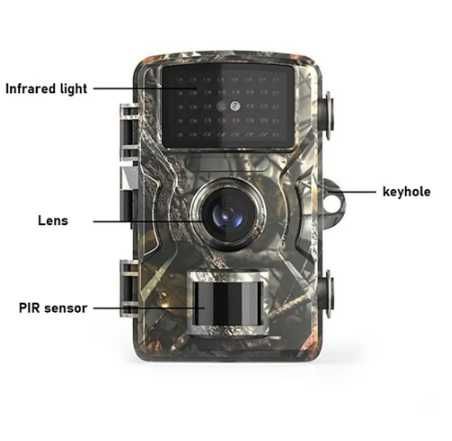 Camera supraveghere, padure, camping 4-8 baterii, infrarosu, sd, ecran