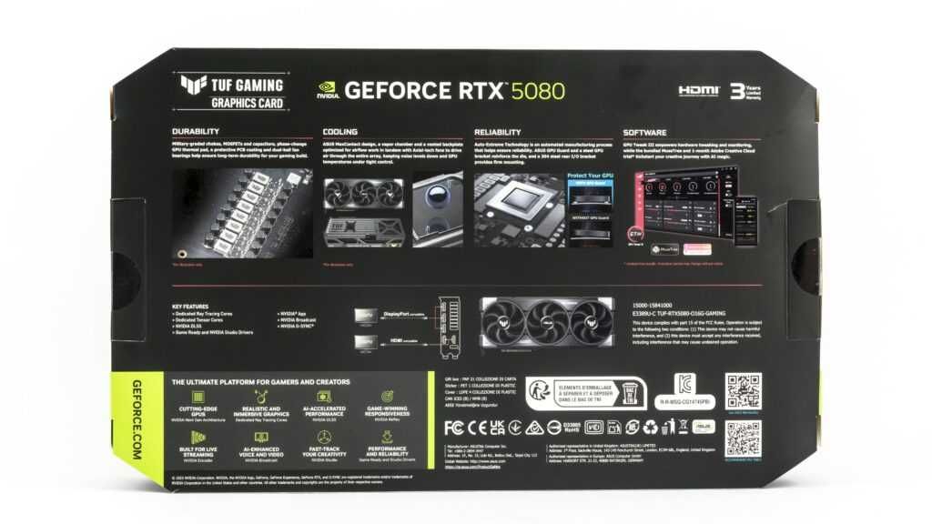 Placa Video ASUS TUF Gaming RTX 5080 16GBGDDR7 OC Edition Noua Sigilat