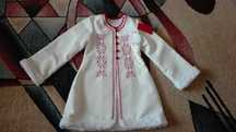 Palton fete traditional din stofa, cusut manual