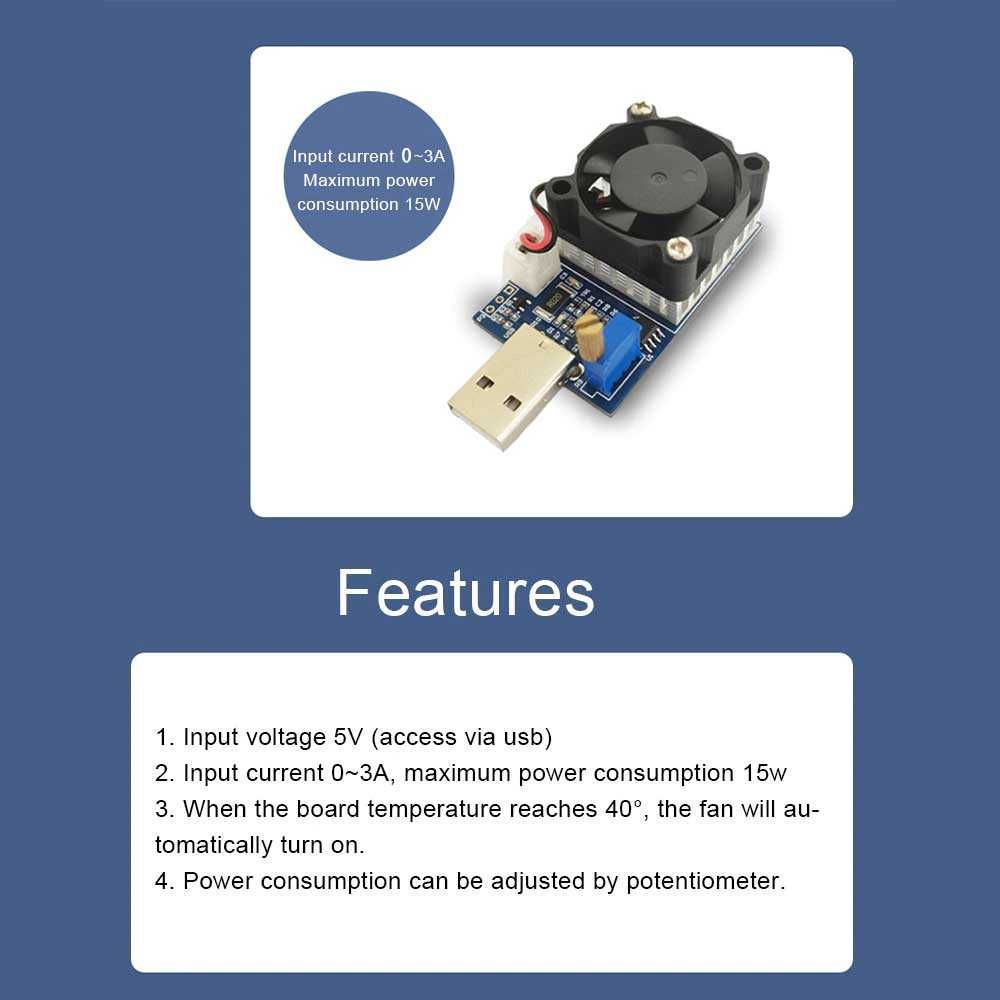 Регулируемо електронно USB съпротивление LD15