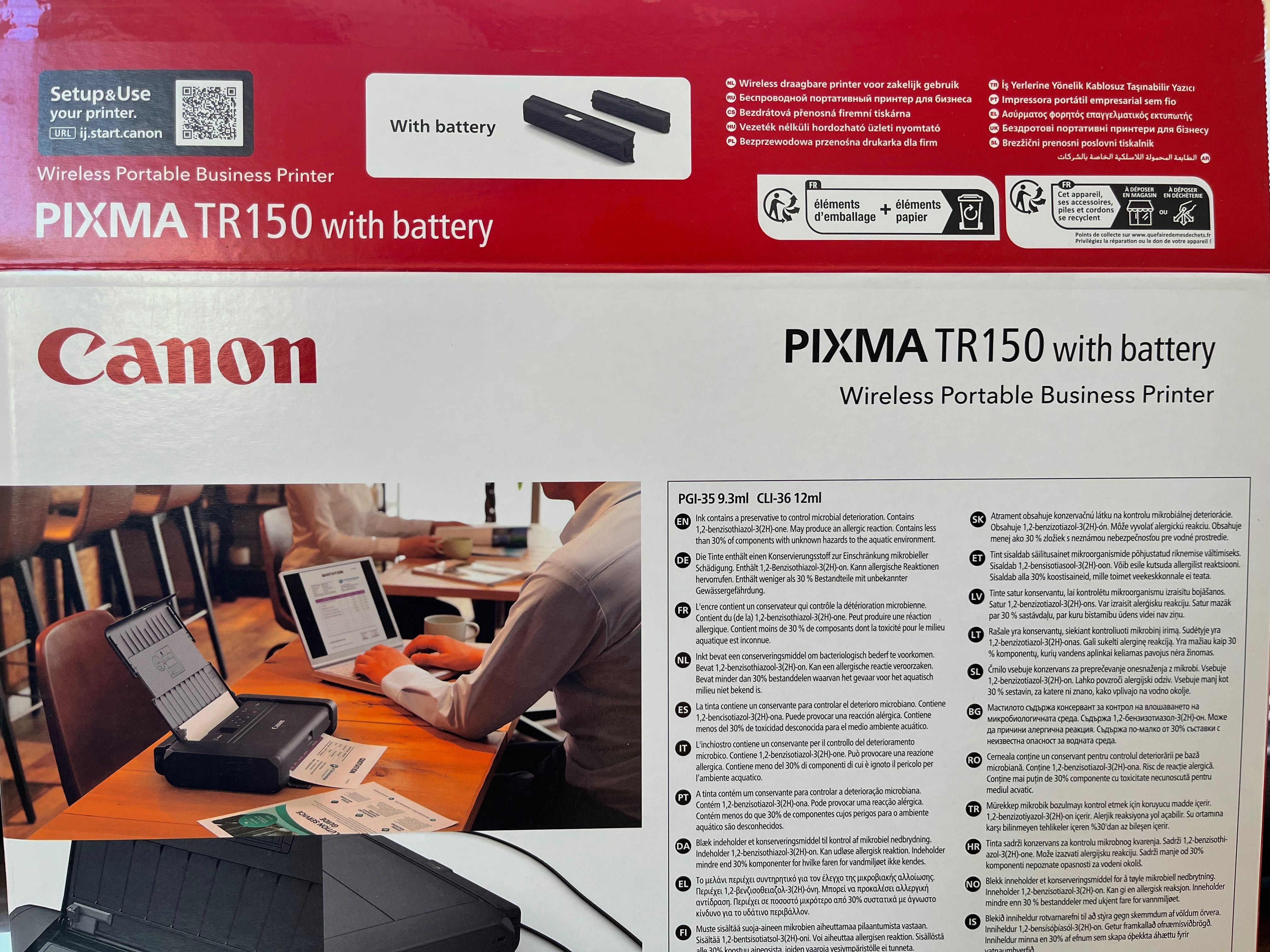 Принтер Canon Pixma TR150 portable, чисто нов