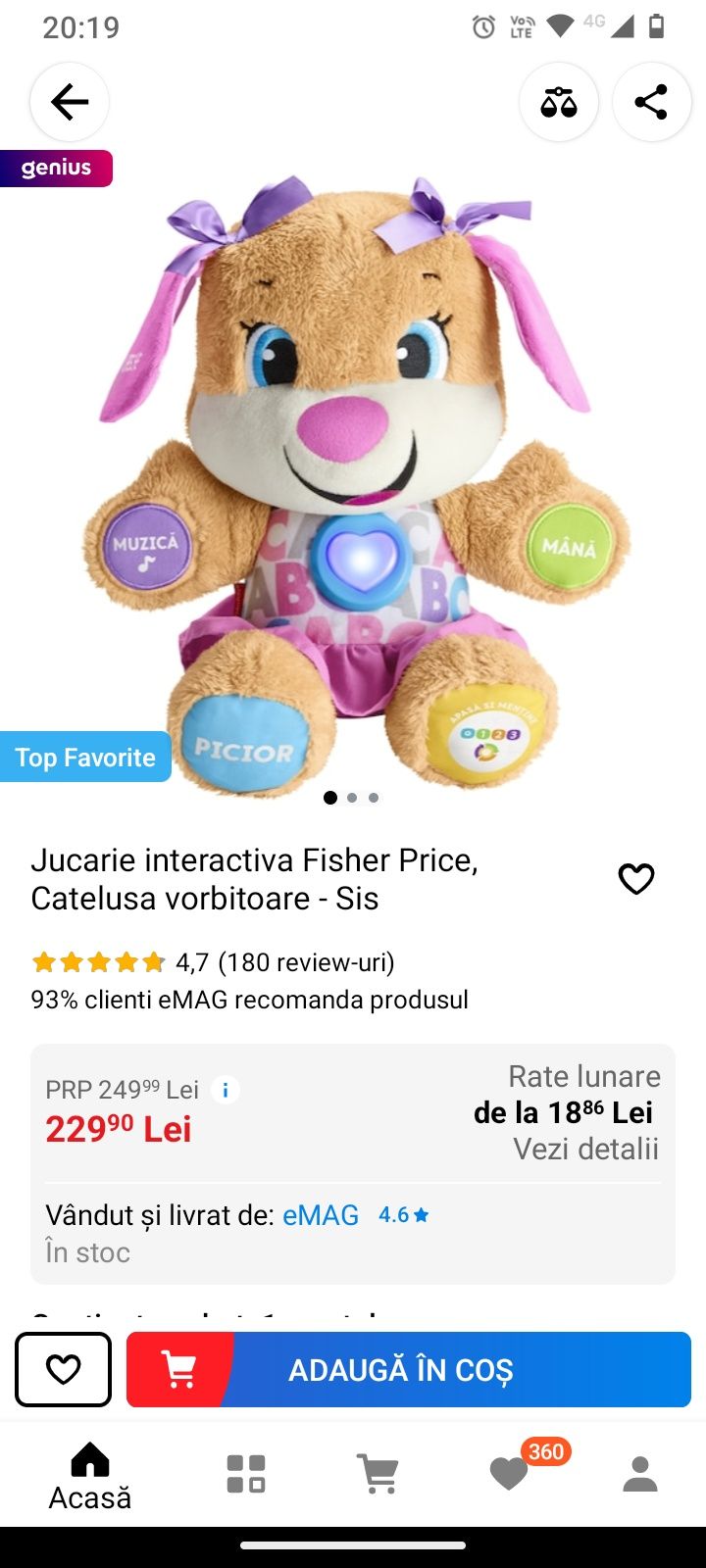 Cățelușul vorbitor Fisher price