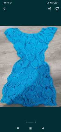 Вязаное платье на купальник или сорочку