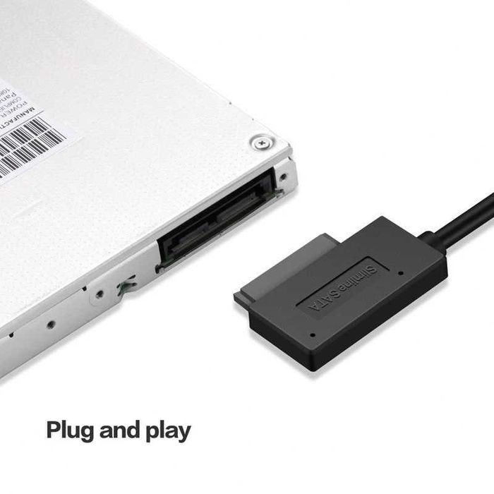 Cablu adaptor SATA 13 pini - USB 2.0 pt unitate optica laptop CD DVD