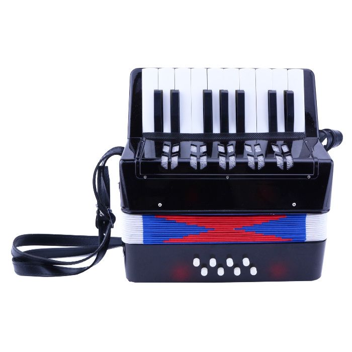 Acordeon mare Negru 17 Taste Treble si 8 basi