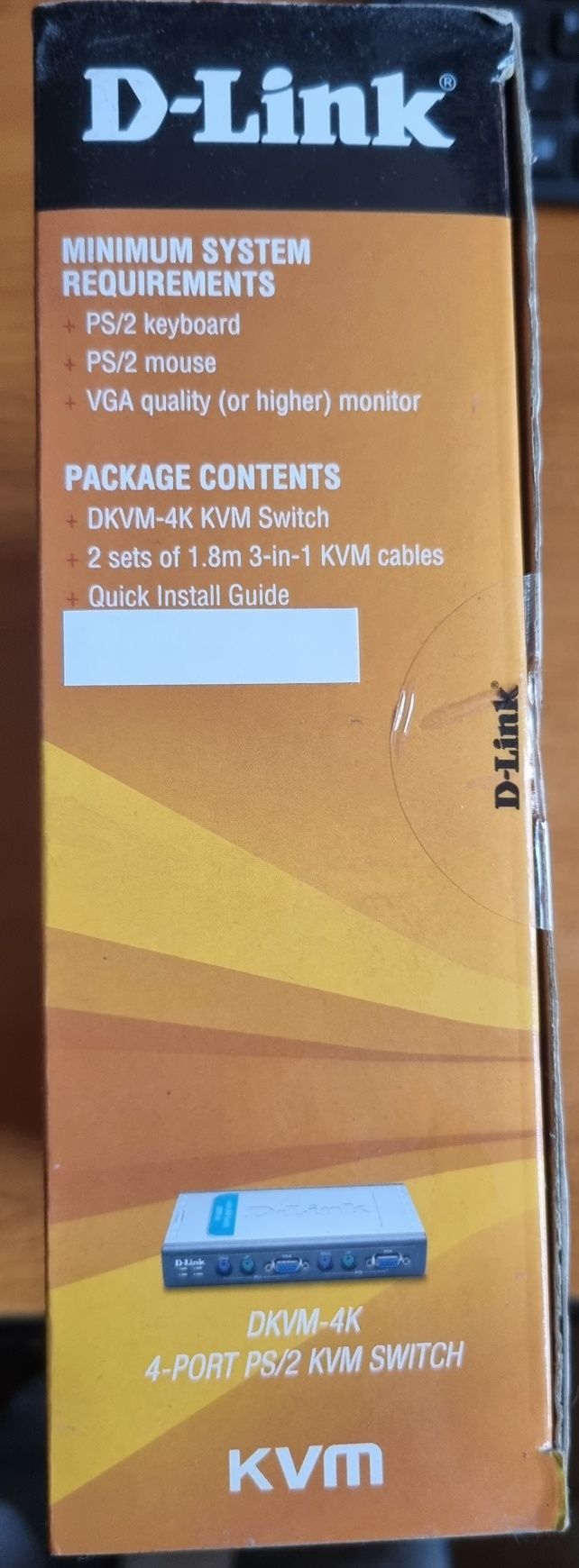 Switch KVM D-Link DKVM-4k, 4 porturi 4 calculatoare NOU SIGILAT