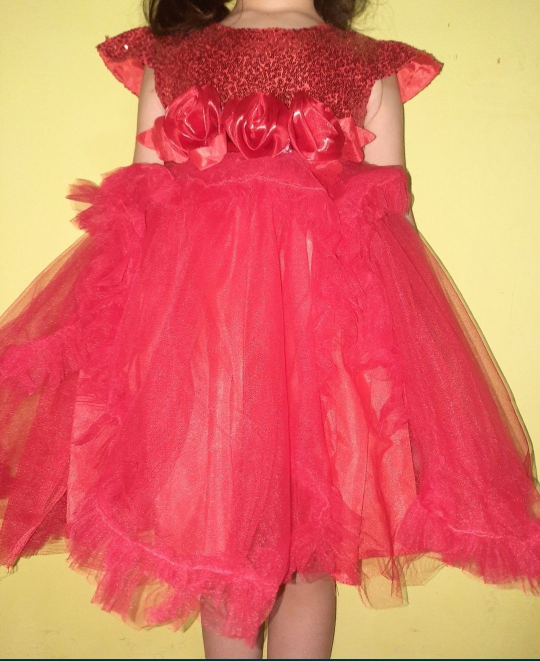 Платье для девочки 3 4 года красное