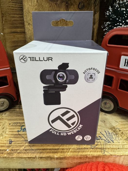 Webcam Tellur Full HD, Autofocus, Microfon, Noua Sigilata
