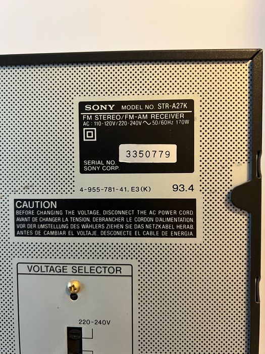 Combina SONY STR-A27K defecta