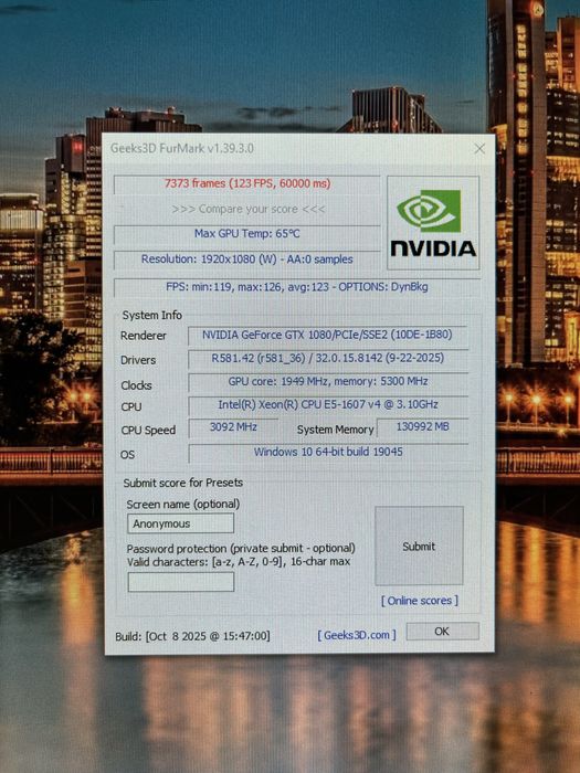 Placa Video Gigabyte GTX 1080 8gb GDDR5 Nvidia