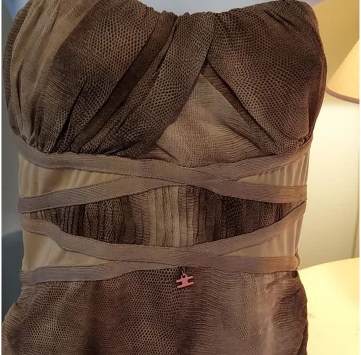 Ест.коприна Elisabetta Franchi коктейлна рокля