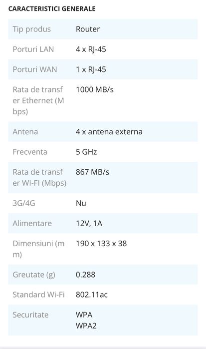 Router D-Link  DIR842, AC1200 dual band, Gigabit