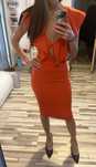 Rochie rosie mulata Ramona Badescu
