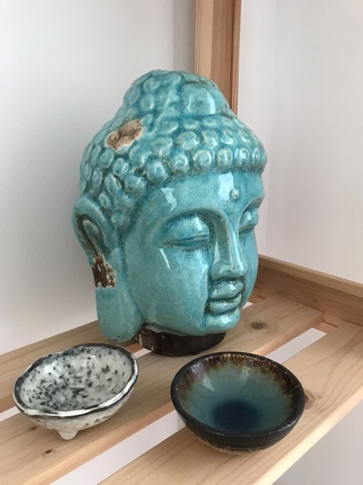 Decoratiune Buddha Cap Head Budism Asia Zara Home H&M Thailanda Vidaxl