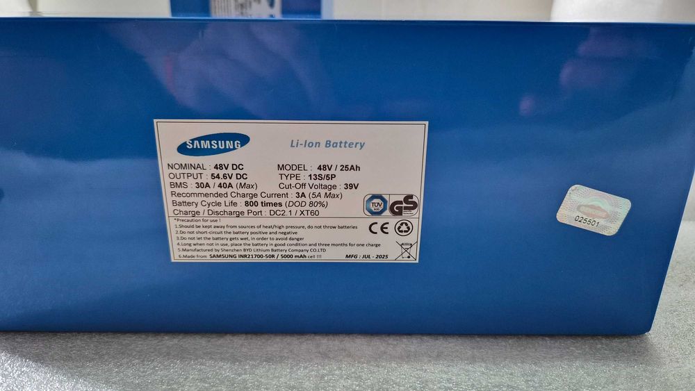 Baterie Acumulator Li-Ion SAMSUNG 48V/25Ah biciclete el, trotinete el